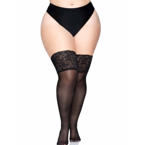Stay Ups Durchsichtige Oberschenkelhohe Strümpfe PlusSize | Leg Avenue