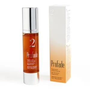 Profade Regenerator Moisturizing Gel bottle and packaging, orange design with silver cap.