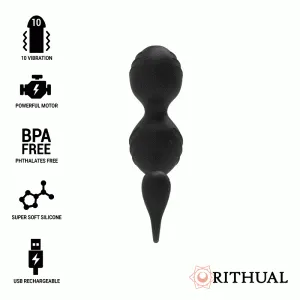 Nisha Wiederaufladbare Vibrierende Kugeln Schwarz – Rithual
