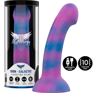Vibrierender Dildo in Galaxie-Optik, 10 Vibrationsmodi, USB-Ladekabel, 18 cm Länge, 4 cm Durchmesser, Verpackung inklusive.