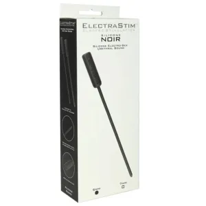 Verpackung eines Elektrostimulationsgeräts namens ElectraStim Silicone Noir für Urethralstimulation.
