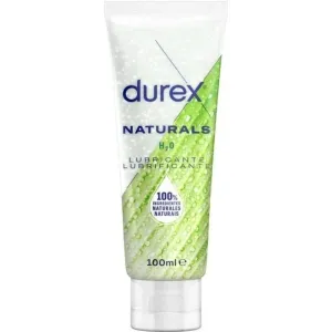 Tube Durex Naturals H2O Gleitgel, 100 ml, mit grünem Design und Hinweis auf 100% natürliche Inhaltsstoffe.