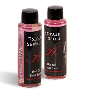 Hot Oil Extra Frische Erdbeere 100ml | Extase Sensuel