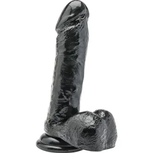 Dildo 18cm Mit Hoden Schwarz – Get Real