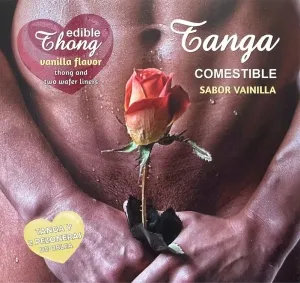 Herren Tanga + 2 Nipplepads Vanille – Hotflowers