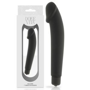 Realistischer Silikon Vibrator Schwarz | Dolce Vita
