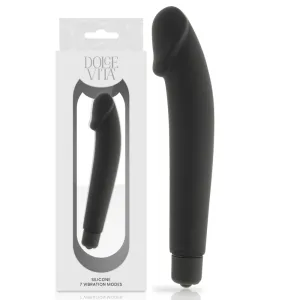 Realistischer Silikon Vibrator Schwarz | Dolce Vita