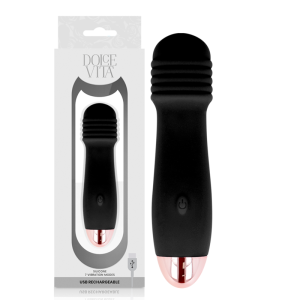 Aufladbarer Vibrator Drei Schwarz 7 Geschwindigkeit | Dolce Vita
