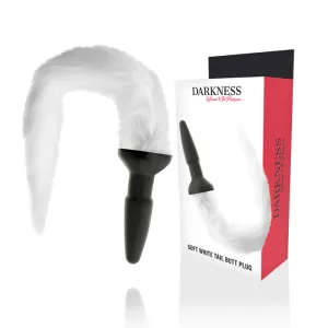 Silikon Analplug Mit Weissem Schwanz – Darkness