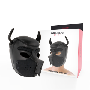 Neopren Hundemaske Mit Abnehmbarem Maul M | Darkness