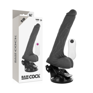 Realistischer Vibrator Schwarz 19cm | Basecock