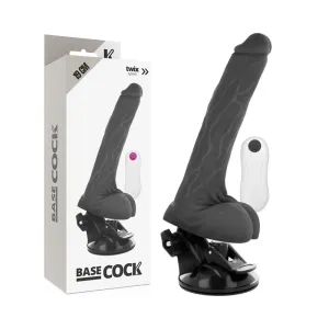 Realistischer Vibrator Schwarz 19cm | Basecock