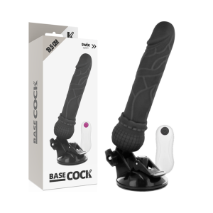 Realistischer Vibrator Schwarz 19,5cm | Basecock