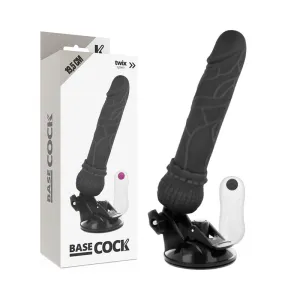 Realistischer Vibrator Schwarz 19,5cm | Basecock