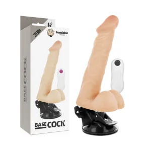 Beweglicher Vibrator Mit Fernbedienung Natürlich 20cm | Basecock