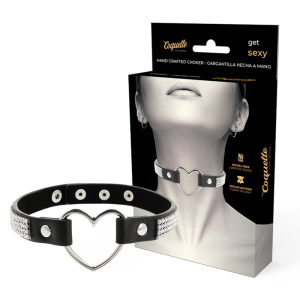 Veganes Leder Halsband Mit Herz | Coquette Chic Desire