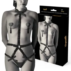 Dessous Set Mit Deluxe Nippelpatches – Coquette Chic Desire