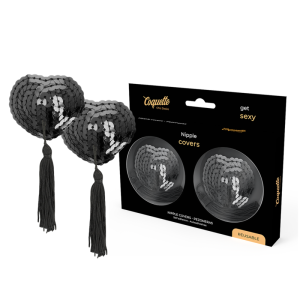 Schwarze Pailletten-Nipplepatches | Coquette Chic Desire
