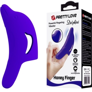 Delphini Leistungsfähiger Fingerstimulator Dunkelblau | Pretty Love