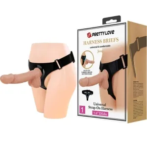Harness Briefs Universal Harness Mit Dildo Jerry 21,8cm Natur – Pretty Love