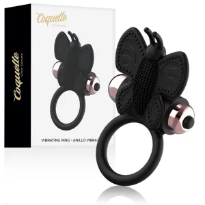 Cockring Schmetterling Mit Vibrator Schwarz/ Gold – Coquette Chic Desire