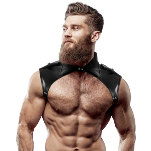 Brigade Verstellbarer Brustgurt Aus Ökoleder | Fetish Submissive
