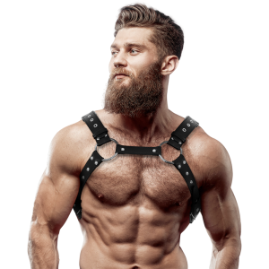 Brustgeschirr Aus Öko Leder Mit Nieten | Fetish Submissive