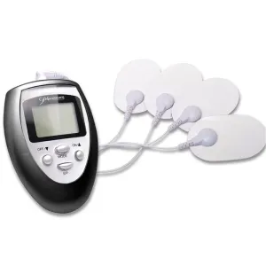 Elektronisches Gerät mit Display und vier angeschlossenen Elektrodenpads.