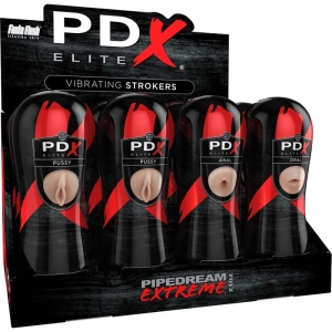 Stroker Masturbator Set 12 Stk.; 6x Vagina, 3x Anus, 3x Mund | PDX Plus