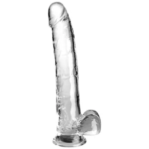Dildo Mit Hoden 24,8cm Transparent – King Cock