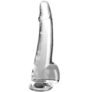 Dildo Mit Hoden 19cm Transparent | King Cock
