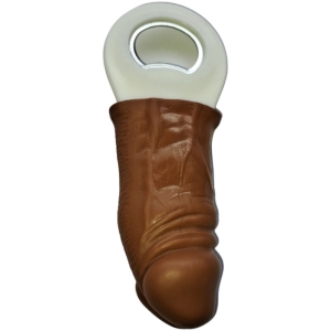Flaschenöffner Penis Aus Braunem Gummi | Diablo Picante