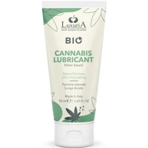 Tube mit Bio-Cannabis-Gleitmittel, wasserbasiert, 50 ml, hergestellt in Italien.