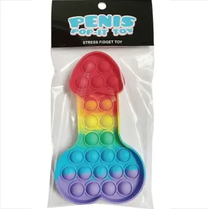Mehrfarbiges Pop It Penis Anti Stress Spielzeug – Kheper Games
