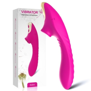 Pinker Vibrator mit Verpackung, Aufschrift 