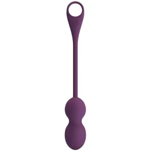 Purple Kegel ball with long handle and loop, suitable for pelvic floor training.