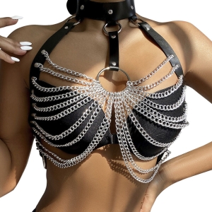 Brustharness Mit Grossen Ringketten OneSize | Subblime