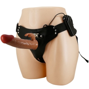 Marion Harness Universal Slip Mit Vibrationsdildo 19cm Braun | Pretty Love