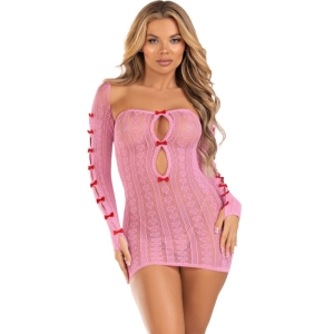 Kleid Herz & Schleifen Rosa OneSize | Leg Avenue