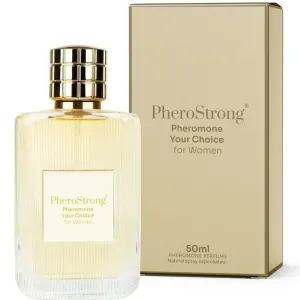 Parfümflasche und Verpackung von PheroStrong, Pheromone Your Choice for Women, 50 ml.