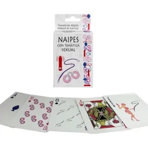 Spielkarten mit erotischem Thema, Verpackung und Karten mit entsprechenden Motiven.