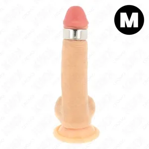 Spielzeug in Form eines Penis mit Saugnapf und Metallring, Größe M.