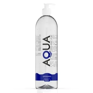 Durchsichtige Flasche mit Pumpverschluss, beschriftet mit 