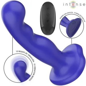 Blauer Vibrator mit Fernbedienung, 10 Vibrationsmodi, starker Saugnapf, Marke 