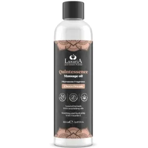 LuxuriA Quintessence massage oil bottle, Choco Dream fragrance, 150 ml, with natural and nourishing oils.