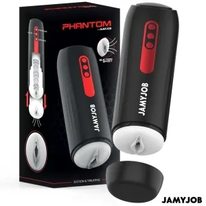 Black, cylindrical device with red control panel, brand name 