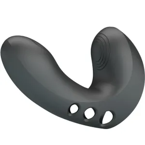 Schwarzes, ergonomisch geformtes Gerät mit glatter Oberfläche und drei Löchern an der Unterseite.
