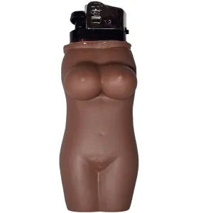 Lighter in the shape of a naked human torso.