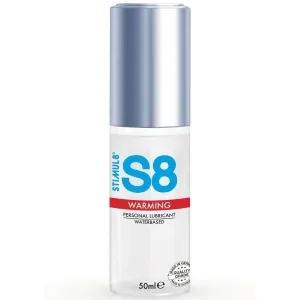 Flasche S8 Warming Gleitgel, wasserbasiert, 50 ml, mit silbernem Deckel.