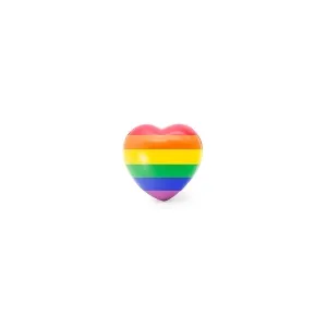 Heart in rainbow colors on a white background.